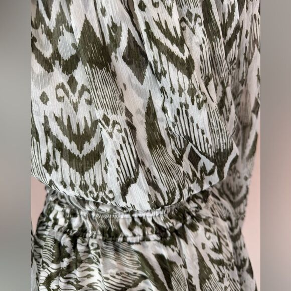 NWT Misa Los Angeles Mercy mini dress in green ikat pattern S - Picture 4 of 15